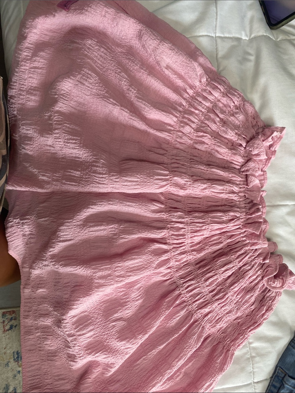 Simply Southern Light Pink Gathered Waist Casual Dress